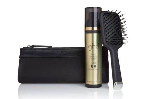 ghd mini paddle brush and heat protect set