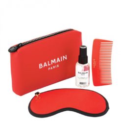 balmain hair cosmetic bag limited edition spring summer 2021 red