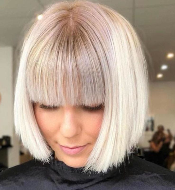 Bob hairstyle with a fringe - mcIntyres Dundee Hairdressers