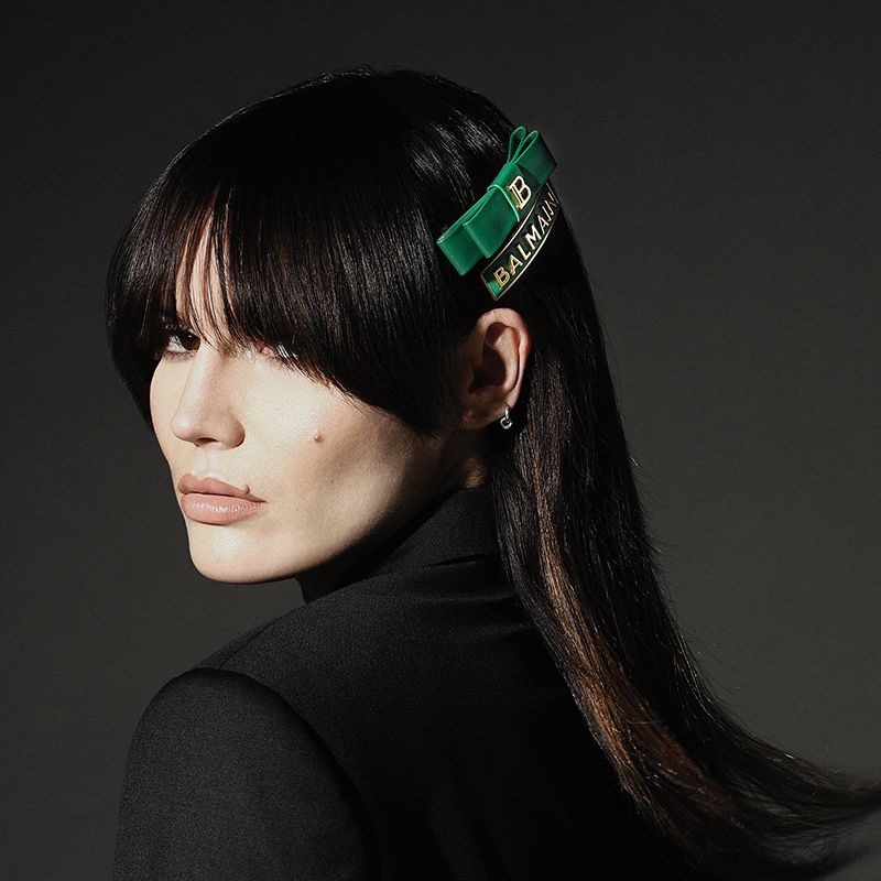 Balmain Barrette Medium Bow FW22 in hair