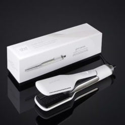 ghd duet hot air styler white on black bg