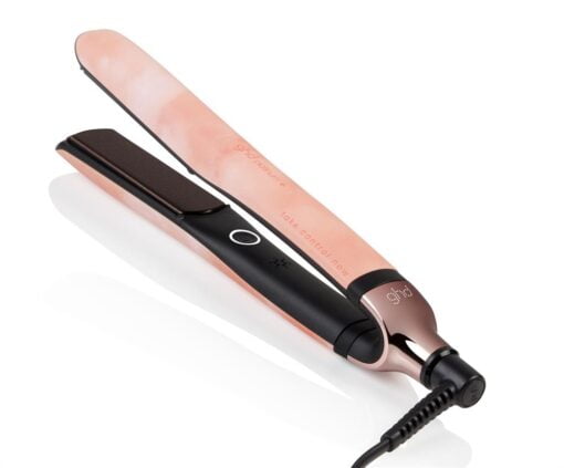 ghd Platinum+ hair straighteners in pink peach